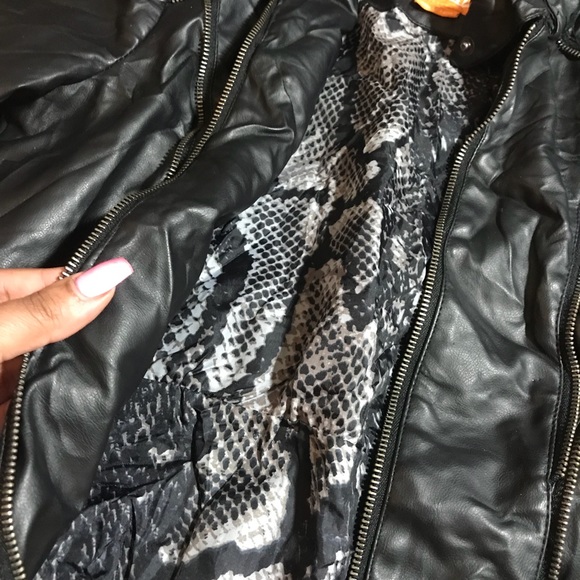 SOLD Faux Leather Jacket - Picture 2 of 7